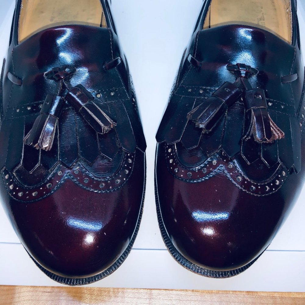 Salvatore Ferragamo Oxblood Slip On Loafers